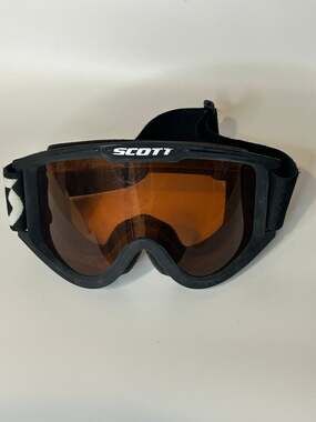 Scott V8 Vintage Ski Goggles Black Winter Sports Retro Chalet Skiing Snowboard